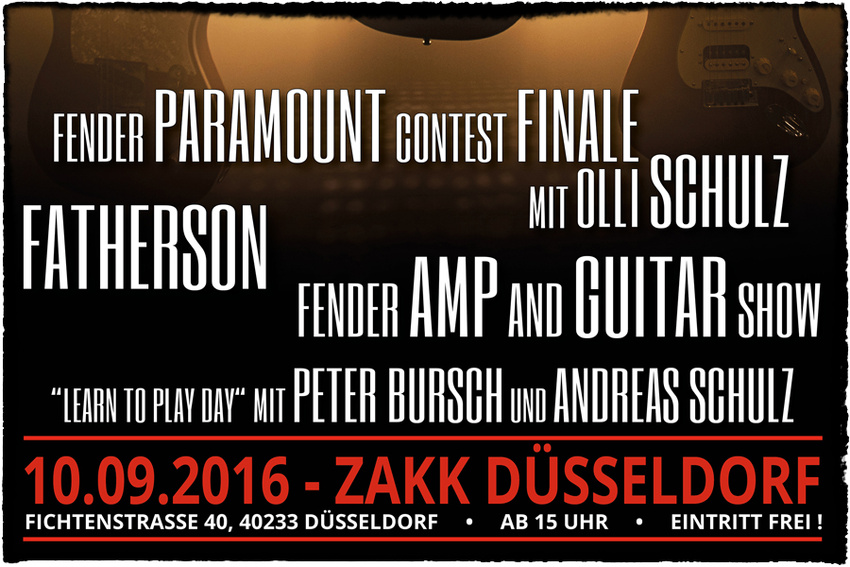 Die Finalteilnehmer des Fender Paramount Singer/Songwriter Contests stehen fest!